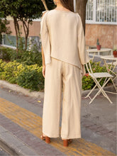 Load image into Gallery viewer, Round Neck Long Sleeves Solid Color Loose Suit
