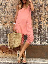 Load image into Gallery viewer, Solid Color Cropped Jumpsuit
