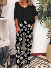 Load image into Gallery viewer, Casual Loose Floral Pants Top Suit