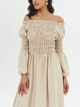 Load image into Gallery viewer, Single Collar Solid Color Elegant Dress