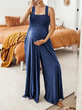 Load image into Gallery viewer, Maternity Pure Color Sleeveless Chest Wrap Loose Long Jumpsuit