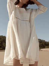 Load image into Gallery viewer, Half Sleeve Solid Round Neck Casual Dress