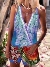 Load image into Gallery viewer, V-Neck Sleeveless Bohemian Print Dress