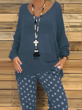 Load image into Gallery viewer, Casual Loose Knit Long Sleeve Top Pants Knitted Suit