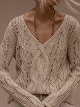 Load image into Gallery viewer, Fashion Simple Casual Loose Long-Sleeved V Neck Sweater