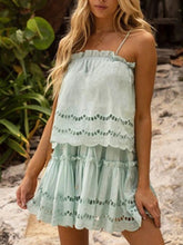 Load image into Gallery viewer, Solid Color Cute Ruffled Loose Slip Dress for Summer