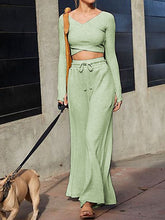 Load image into Gallery viewer, V-neck Long Sleeve Knitted Slim Fit Suit