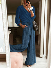 Load image into Gallery viewer, Printed V-Neck Casual Suit