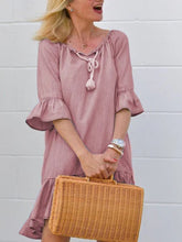 Load image into Gallery viewer, Cotton Half Sleeve Casual Dress