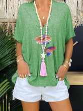 Load image into Gallery viewer, Loose Print V-Neck Top