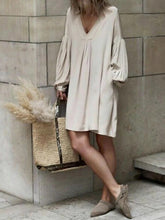 Load image into Gallery viewer, Fashionable Solid Color Casual Dress