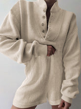 Load image into Gallery viewer, Casual Loose Solid Color Lapel Long Sleeve Jumpsuit