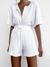 Load image into Gallery viewer, Fashionable Solid Color V-neck Casual Two-piece Suit