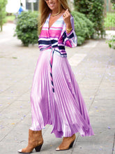 Load image into Gallery viewer, Elegant Vintage V-Neck Top Skirt Suit