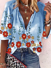 Load image into Gallery viewer, Romantic Idyllic Floral Shirt Top