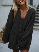 Load image into Gallery viewer, Knitted Solid Color Padded Pocket Coat