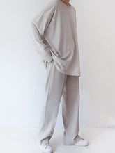 Load image into Gallery viewer, Round Neck Loose And Comfortable Long Sleeve Suit