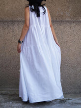 Load image into Gallery viewer, Fashionable Solid Color Hem Loose Dress