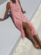 Load image into Gallery viewer, Solid Color Sleeveless Pocket Dress