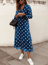 Load image into Gallery viewer, Fashion Polka Dot Printed Long Sleeve Casual Shirt Dress