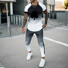Load image into Gallery viewer, Men'S Black And White Gradient Print Suit