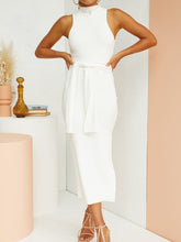 Load image into Gallery viewer, Sexy Solid Color Turtleneck Sleeveless Dress