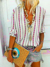 Load image into Gallery viewer, Stripe Half Sleeve Shift Shirts