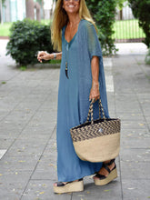 Load image into Gallery viewer, Simple Casual Loose Sling Dress Short Sleeve Coat Suit