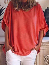 Load image into Gallery viewer, Casual Cotton Short Sleeve T-shirt Top