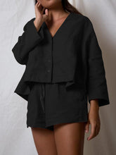 Load image into Gallery viewer, Casual Loose Solid Color Short Sleeve Two-piece Suit