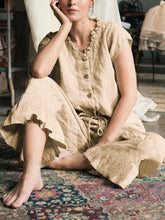 Load image into Gallery viewer, FashiRetro Casual Loose Short Sleeve Shirt Pants Suit