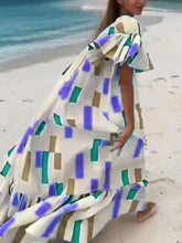 Load image into Gallery viewer, Fashion Holiday Print One Shoulder Maxi Dress