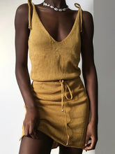 Load image into Gallery viewer, Holiday Solid Color Suspender Sexy Dress