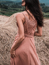 Load image into Gallery viewer, Solid Color V-neck Strap Maxi Dress