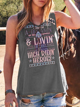 Load image into Gallery viewer, Casual Letter Printed Sleeveless T-Shirt