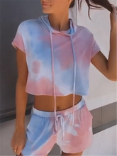 Load image into Gallery viewer, Tie-dye Loose Short Sleeve Suit