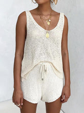 Load image into Gallery viewer, Vest Shorts Knitting Casual Two Piece Set