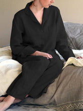 Load image into Gallery viewer, Casual Loose Lapel Solid Color Two-piece Suit