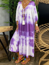 Load image into Gallery viewer, Bohemian Loose Casual Tie Dye Dress
