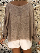 Load image into Gallery viewer, Round-Neck Loose Long-Sleeved Shorts Set