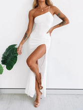 Load image into Gallery viewer, One-shoulder Sling Evening Dress