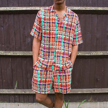 Load image into Gallery viewer, Men'S Summer Color Matching Plaid Loose Suit