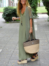 Load image into Gallery viewer, Simple Casual Loose Sling Dress Short Sleeve Coat Suit