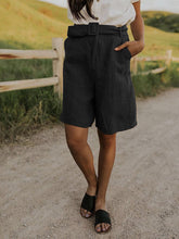 Load image into Gallery viewer, Fashionable Solid Color Slip Pocket Casual Shorts