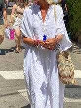 Load image into Gallery viewer, V-Neck Solid Color Split Dress