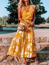 Load image into Gallery viewer, Elegant Loose Top Floral Skirt Suit