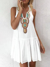 Load image into Gallery viewer, Printed Sleeveless Casual Dress