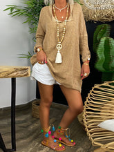 Load image into Gallery viewer, Comfortable Simple Casual Loose V-Neck Long Sleeve Top