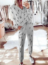 Load image into Gallery viewer, Simple Casual Loose Top Pants Knitted Suit