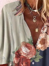 Load image into Gallery viewer, Printed V-Neck Casual Top